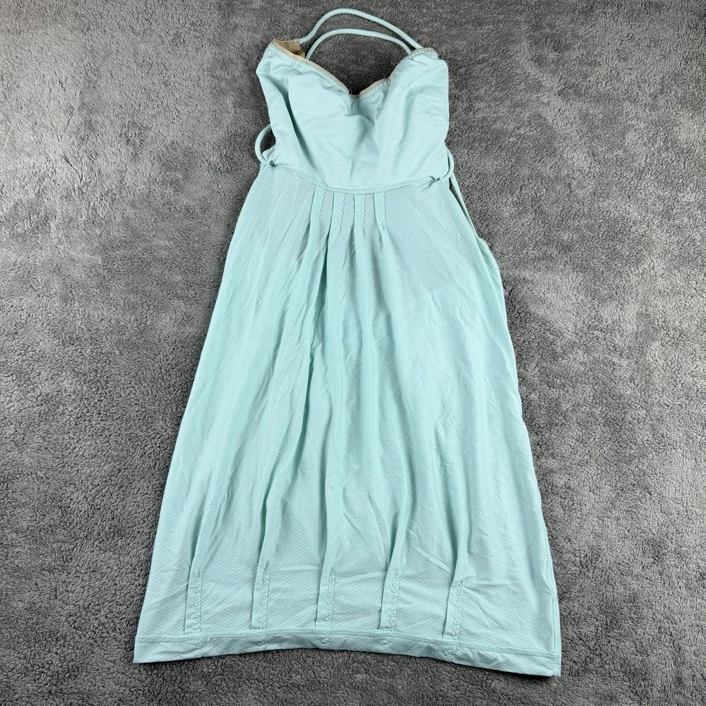 Lululemon Flow‎ And Go Tank Top Womens 8 Turquoise Orange Open Strappy Back